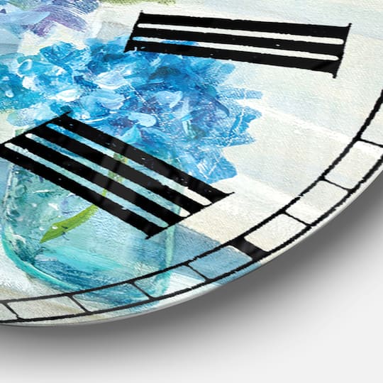 Designart 'Coastl Flowers Bouquets Coastal Wall Clock